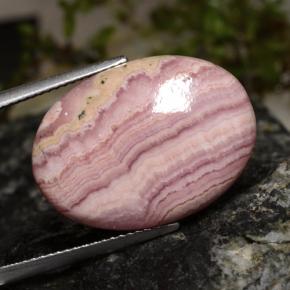 Rodocrosita multicolorido natural 20,56ct, corte oval, opaco