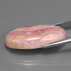 rodocrosita Multicolorido Natural 25.79ct, Corte Oval, Opaco