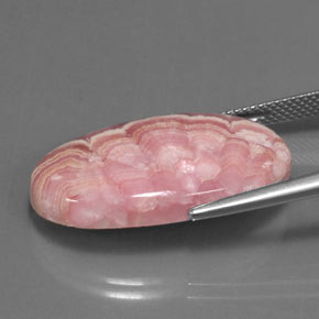 Rodocrosita multicolorido natural 22,52ct, corte oval, opaco