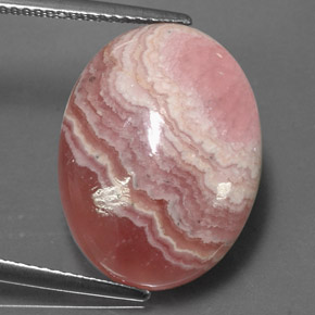 Rodocrosita multicolorido natural 14,12ct, corte oval, opaco