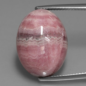 Rodocrosita multicolorido natural 25,74ct, corte oval, opaco