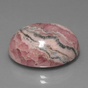 Rodocrosita multicolorido natural 25,03ct, corte oval, opaco