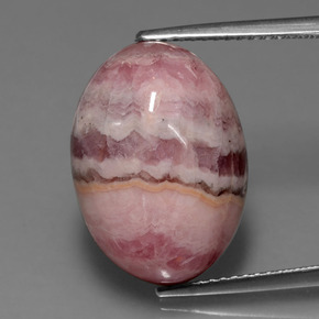 Rodocrosita multicolorido natural 16,68ct, corte oval, opaco