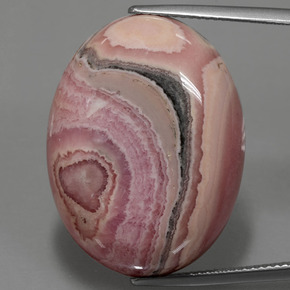 Rodocrosita multicolorido natural 51,53ct, corte oval, opaco