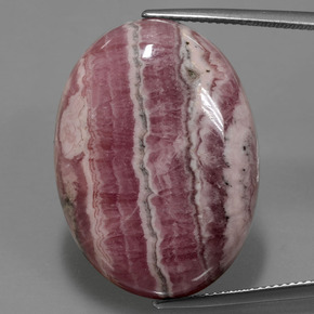 Rodocrosita multicolorido natural 52,06ct, corte oval, opaco