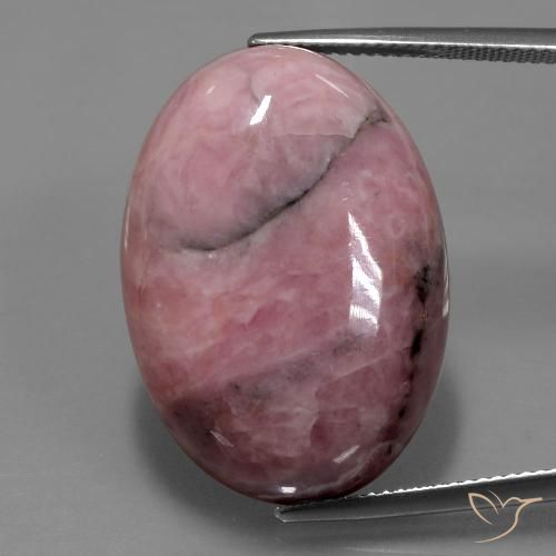 49.39ct Natural Multicolorido rodocrosita, oval, Opaco