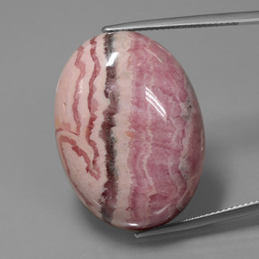 Rodocrosita multicolorido natural 60,57ct, corte oval, opaco