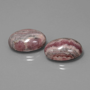 Pedras preciosas de rodocrosita multicolorido natural de  ct, corte oval, opaco