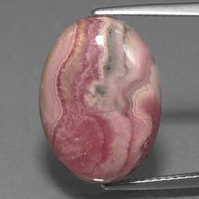 Rodocrosita multicolorido natural 12,51ct, corte oval, opaco