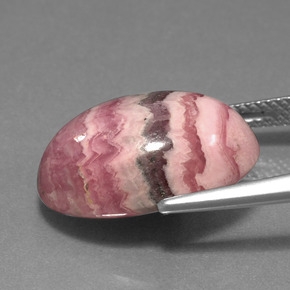 Rodocrosita multicolorido natural 14,59ct, corte oval, opaco