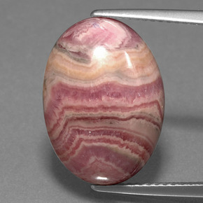 Rodocrosita multicolorido natural 14,81ct, corte oval, opaco