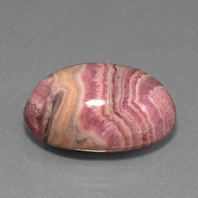 Rodocrosita multicolorido natural 14,81ct, corte oval, opaco