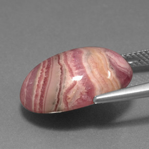 Rodocrosita multicolorido natural 14,81ct, corte oval, opaco