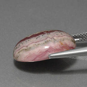 Rodocrosita multicolorido natural 13,76ct, corte oval, opaco