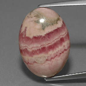 Rodocrosita multicolorido natural 12,73ct, corte oval, opaco