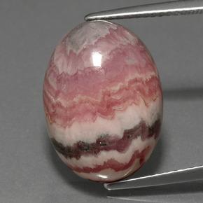 Rodocrosita multicolorido natural 15,70ct, corte oval, opaco
