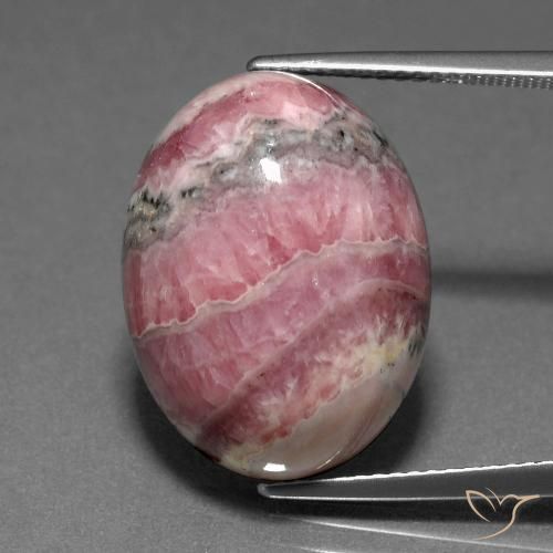23.65ct Natural Multicolorido rodocrosita, oval, Opaco