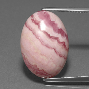 Rodocrosita multicolorido natural 11,83ct, corte oval, opaco