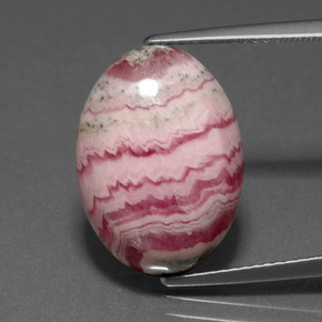 Rodocrosita multicolorido natural 15,33ct, corte oval, opaco