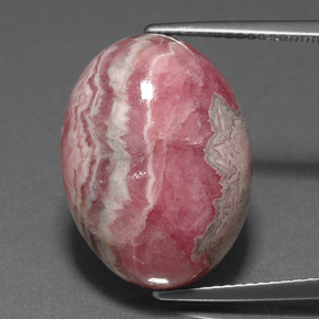 Rodocrosita multicolorido natural 23,84ct, corte oval, opaco