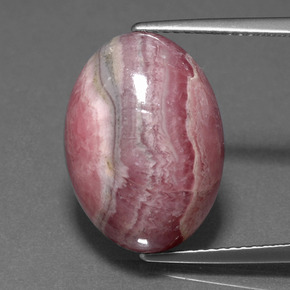 Rodocrosita multicolorido natural 14,24ct, corte oval, opaco