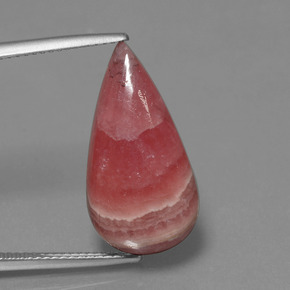 Rodocrosita multicolorido natural 14,09ct, formato de pêra, opaco