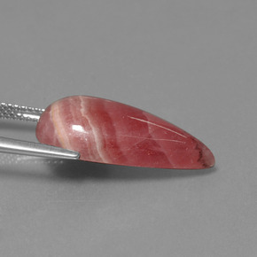 Rodocrosita multicolorido natural 14,09ct, formato de pêra, opaco