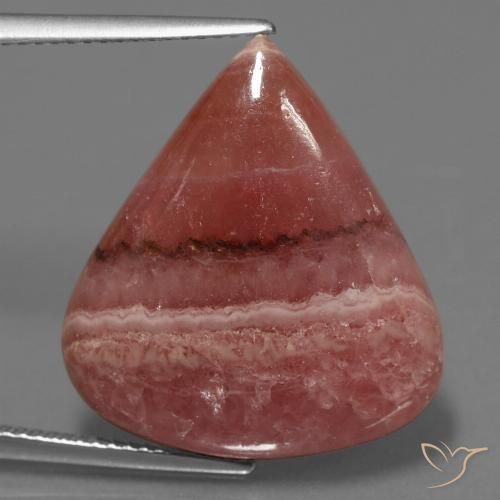 19.84ct Natural Multicolorido rodocrosita, Formato de pêra, Opaco