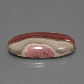Rodocrosita multicolorido natural 30,73ct, corte oval, opaco