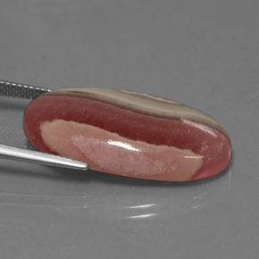 Rodocrosita multicolorido natural 30,73ct, corte oval, opaco