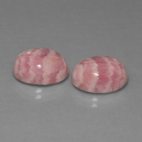 Pedras preciosas de rodocrosita multicolorido natural de  ct, corte oval, opaco