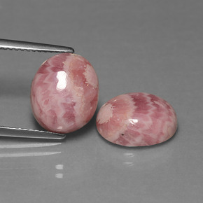 Pedras preciosas de rodocrosita multicolorido natural de 12,57 ct, corte oval, opaco