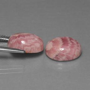 Pedras preciosas de rodocrosita multicolorido natural de 12,57 ct, corte oval, opaco