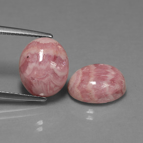 Pedras preciosas de rodocrosita multicolorido natural de 12,38 ct, corte oval, opaco