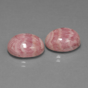 Pedras preciosas de rodocrosita multicolorido natural de 12,38 ct, corte oval, opaco