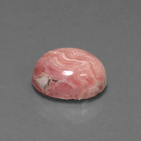 Rodocrosita multicolorido natural 6,39ct, corte oval, opaco