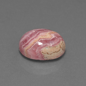 Rodocrosita multicolorido natural 6,42ct, corte oval, opaco