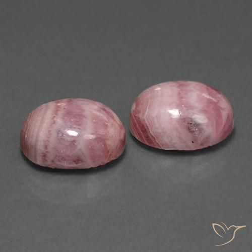 Pedras preciosas de rodocrosita Multicolorido natural de 13.65 ct, oval, Opaco