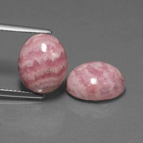 Pedras preciosas de rodocrosita multicolorido natural de  ct, corte oval, opaco