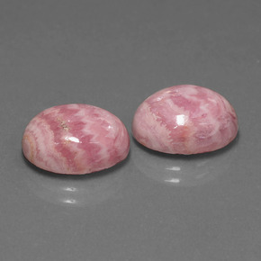 Pedras preciosas de rodocrosita multicolorido natural de  ct, corte oval, opaco
