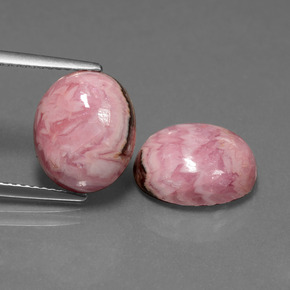 Pedras preciosas de rodocrosita multicolorido natural de 12,47 ct, corte oval, opaco