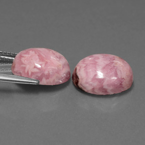 Pedras preciosas de rodocrosita multicolorido natural de 12,47 ct, corte oval, opaco