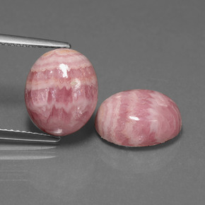 Pedras preciosas de rodocrosita multicolorido natural de 12,23 ct, corte oval, opaco
