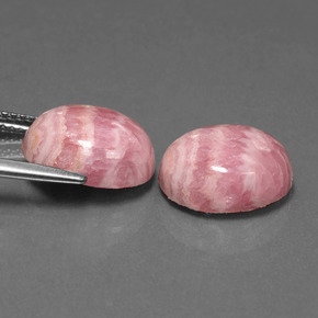 Pedras preciosas de rodocrosita multicolorido natural de 12,23 ct, corte oval, opaco