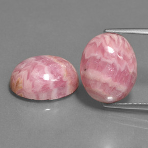 Rodocrosita multicolorido natural 12,39ct, corte oval, opaco