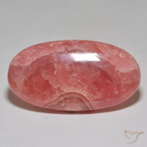 39.76ct Natural Multicolorido rodocrosita, oval, Translúcido