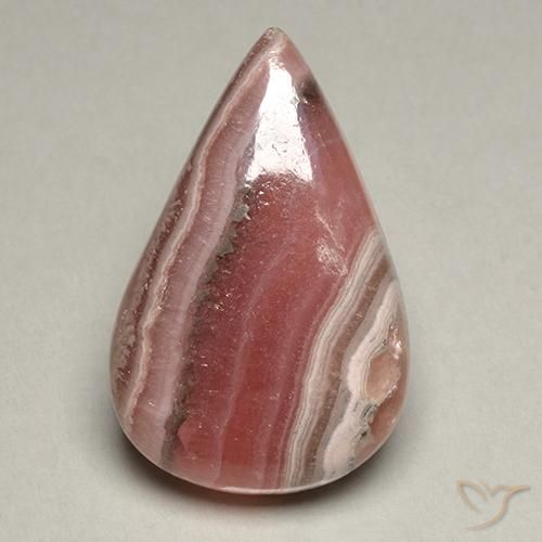 44.70ct Natural Multicolorido rodocrosita, Formato de pêra, Translúcido