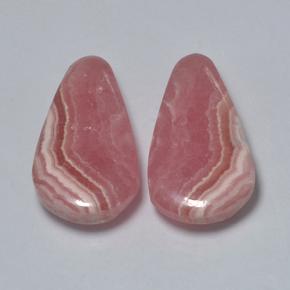 Pedras preciosas de rodocrosita multicolorido natural de 16,99 ct, formato de pêra, translúcido