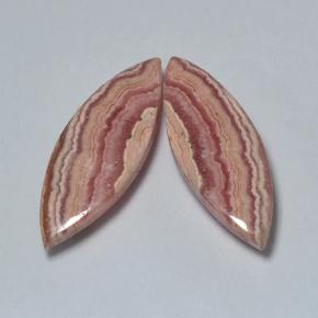 Pedras preciosas de rodocrosita multicolorido natural de 17,70 ct, marquise, translúcido