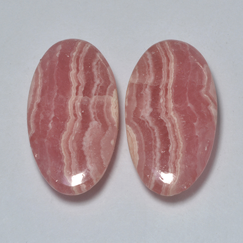 Pedras preciosas de rodocrosita multicolorido natural de 17,78 ct, corte oval, translúcido